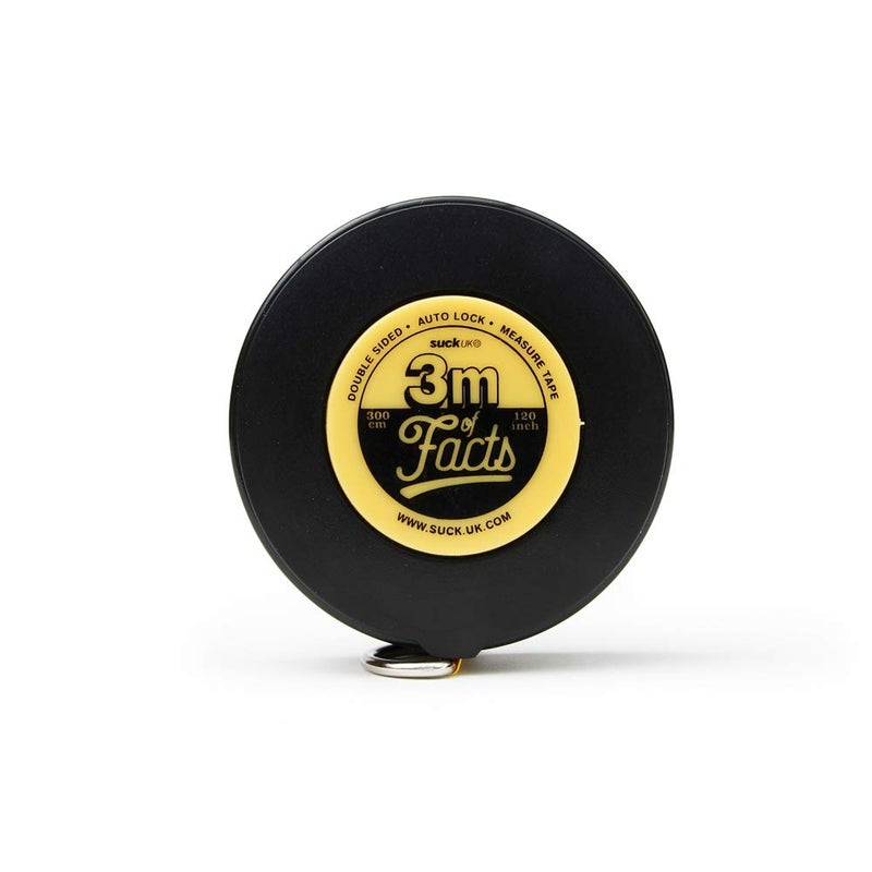 Suck UK Tape Measure - Fun Facts Filled 3m Double Sided - Measuring Tape - Fun Tape Measure with Silly Facts - Stocking Fillers - Measuring Tool - Retractable - Image 2